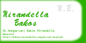 mirandella bakos business card